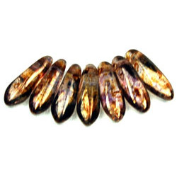 Dagger Beads 10x3mm Luster - Transparent Gold/Smokey Topaz 250gr (LG00030) Dagger Beads 10x3mm Luster - Transparent Gold/Smokey Topaz 250gr (LG00030)