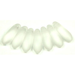 Dagger Beads 10x3mm Matte - Crystal 250gr (M00030) Dagger Beads 10x3mm Matte - Crystal 250gr (M00030)