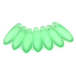 Dagger Beads 10x3mm Matte - Lt Peridot 250gr (M50520) Dagger Beads 10x3mm Matte - Lt Peridot 250gr (M50520)