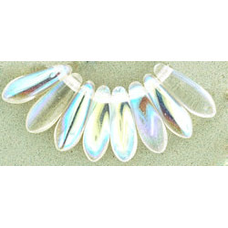 Dagger Beads 10x3mm Crystal AB 250gr (X00030) Dagger Beads 10x3mm Crystal AB 250gr (X00030)