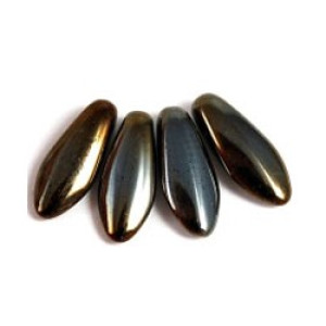 Dagger Beads 12x5mm Iris - Brown 250gr (21415JT)