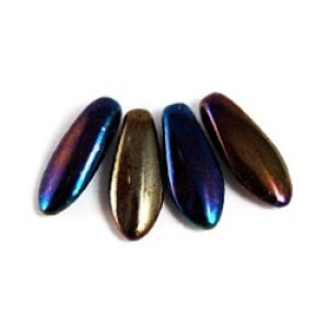 Dagger Beads 12x5mm Iris - Blue 250gr (21435JT)