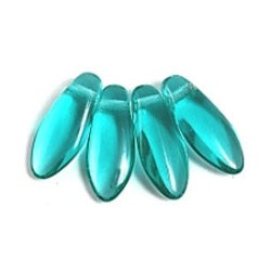 Dagger Beads 12x5mm Teal 250gr (60220) Dagger Beads 12x5mm Teal 250gr (60220)