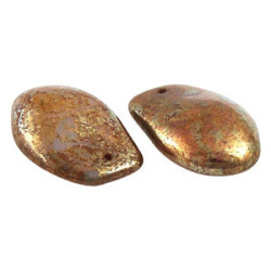 Unique 29x10mm Gold/Topaz Luster - Milky White 250gr (LG01000)