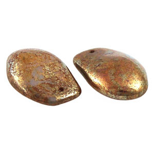 Unique 29x10mm Gold/Topaz Luster - Milky White 250gr (LG01000)