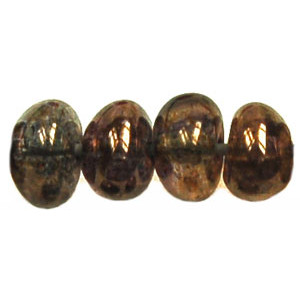 Nugget Spacers 8x6mm Luster - Transparent Gold/Smokey Topaz 250gr (LG00030)