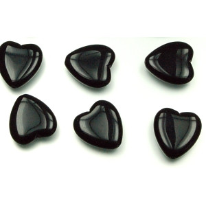 Heart Beads 24x22mm Jet 250gr (23980)