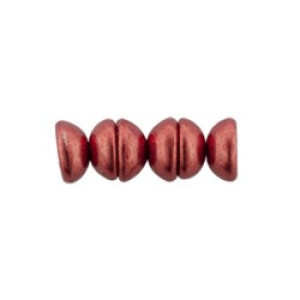 Teacup 4x2mm Sueded Gold Samba Red 50gr (08A07)