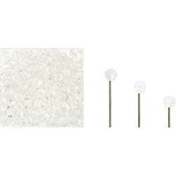 Finial Half-Drilled Round Bead 2mm Crystal 50gr (00030)