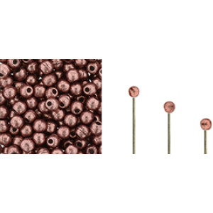 Finial Half-Drilled Round Bead 2mm Saturated Metallic Blooming Dahlia 50gr (05A07)