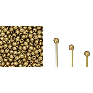 Finial Half-Drilled Round Bead 2mm Saturated Metallic Ceylon Yellow 50gr (06B04)