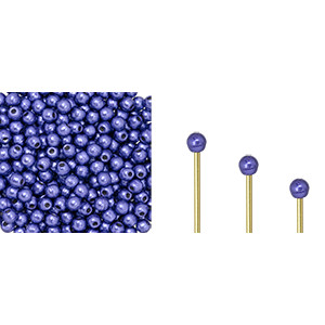 Finial Half-Drilled Round Bead 2mm Saturated Metallic Ultra Violet 50gr (06B07)