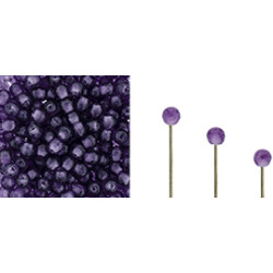Finial Half-Drilled Round Bead 2mm Tanzanite 50gr (20510)