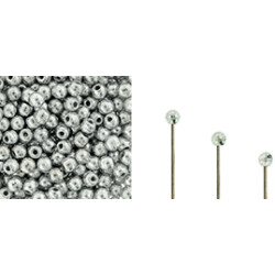 Finial Half-Drilled Round Bead 2mm Silver 50gr (27000CR)