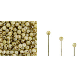 Finial Half-Drilled Round Bead 2mm Opaque Luster - Picasso 50gr (65401AL)