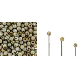 Finial Half-Drilled Round Bead 2mm Ultra Luster - Opaque Green 50gr (65455AL)