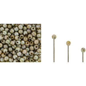 Finial Half-Drilled Round Bead 2mm Ultra Luster - Opaque Green 50gr (65455AL)