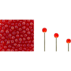 Finial Half-Drilled Round Bead 2mm Siam Ruby 50gr (90080)