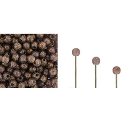 Finial Half-Drilled Round Bead 2mm Tanzanite Antique Shimmer 50gr (S21C20510)