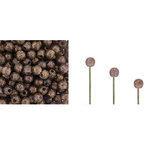 Finial Half-Drilled Round Bead 2mm Tanzanite Antique Shimmer 50gr (S21C20510)