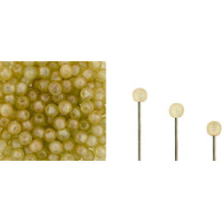Finial Half-Drilled Round Bead 2mm Peridot Antique Shimmer 50gr (S21C50500)