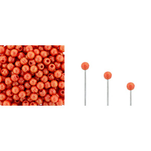 Finial Half-Drilled Round Bead 2mm Red Antique Shimmer 50gr (S21C93200)