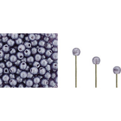 Finial Half-Drilled Round Bead 2mm Metal Luster - Tanzanite 50gr (S24C20510)