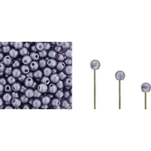 Finial Half-Drilled Round Bead 2mm Metal Luster - Tanzanite 50gr (S24C20510)