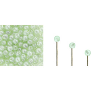 Finial Half-Drilled Round Bead 2mm Metal Luster - Peridot 50gr (S24C50500)