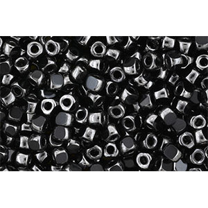 Matubo 3-Cut Seed Bead 6/0 Hematite Luster - Jet 50gr (13702JT)