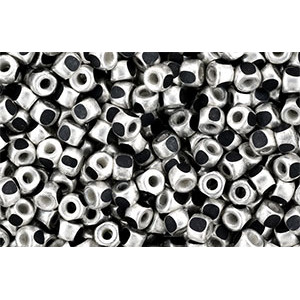 Matubo 3-Cut Seed Bead 6/0 Silver Luster - Jet 50gr (TS23980)