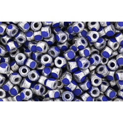 Matubo 3-Cut Seed Bead 6/0 Silver Luster - Opaque Blue 50gr (TS33050)