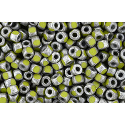 Matubo 3-Cut Seed Bead 6/0 Silver Luster - Opaque Olivine 50gr (TS53410)