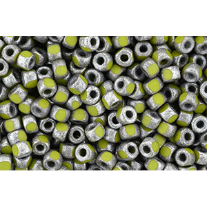 Matubo 3-Cut Seed Bead 6/0 Silver Luster - Opaque Olivine 50gr (TS53410)