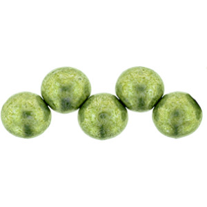 Top Hole Round 6mm Saturated Metallic Greenery 600pc (77064CR)