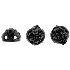 Roseta Two-Hole Cabochon 6mm Jet Black 300pc (23980)