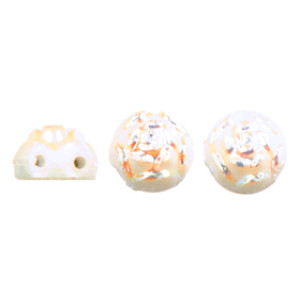 Roseta Two-Hole Cabochon 6mm Vacuum Plating - AB full 300pc (28703AL)