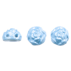 Roseta Two-Hole Cabochon 6mm Powdery - Vista Blue 300pc (29310AL)