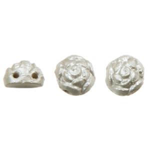 Roseta Two-Hole Cabochon 6mm Powdery - Cool Gray 300pc (29320AL)