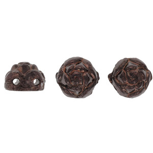 Roseta Two-Hole Cabochon 6mm Dk Bronze 300pc (LZ23980)