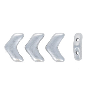 Vee Bead 10x4mm Matte - Metallic Silver 300pc (K0170)