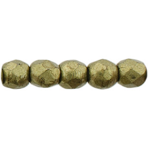 Fire-Polish 2mm Saturated Metallic Golden Lime 1200pc (04B08)