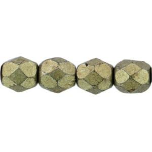 Fire-Polish 4mm Saturated Metallic Golden Lime 1200pc (04B08)