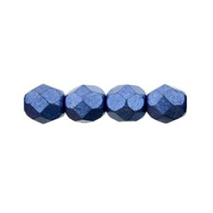 Fire-Polish 6mm Saturated Metallic Navy Peony 600pc (04B05)