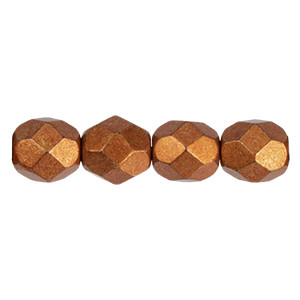 Fire-Polish 6mm Saturated Metallic Russet Orange 600pc (06B06)