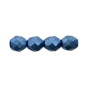 Fire-Polish 8mm Saturated Metallic Little Boy Blue 300pc (05A05)