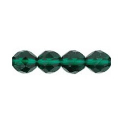 Fire-Polish 8mm Dk Emerald 300pc (50730)