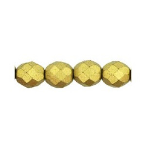 Fire-Polish 8mm Matte - Metallic Aztec Gold 300pc (K0172JT)
