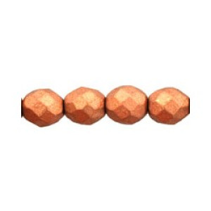 Fire-Polish 8mm Matte - Metallic Copper 300pc (K0177JT)