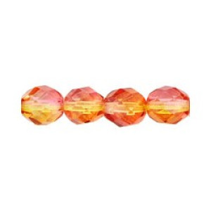 Fire-Polish 8mm Dual Coated - Fuchsia/Lemon 300pc (K3912)